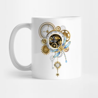 Steampunk Dragonfly with Clock Mug